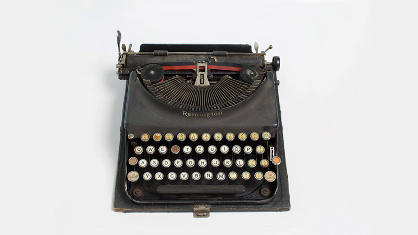 Schreibmaschine aus dem Büro der American Guild for German Cultural Freedom, New York, um 1938