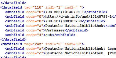 The data record for the German National Library in the Integrated Authority File in exchange format MARC 21